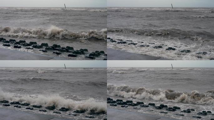 海岸风浪-慢镜头