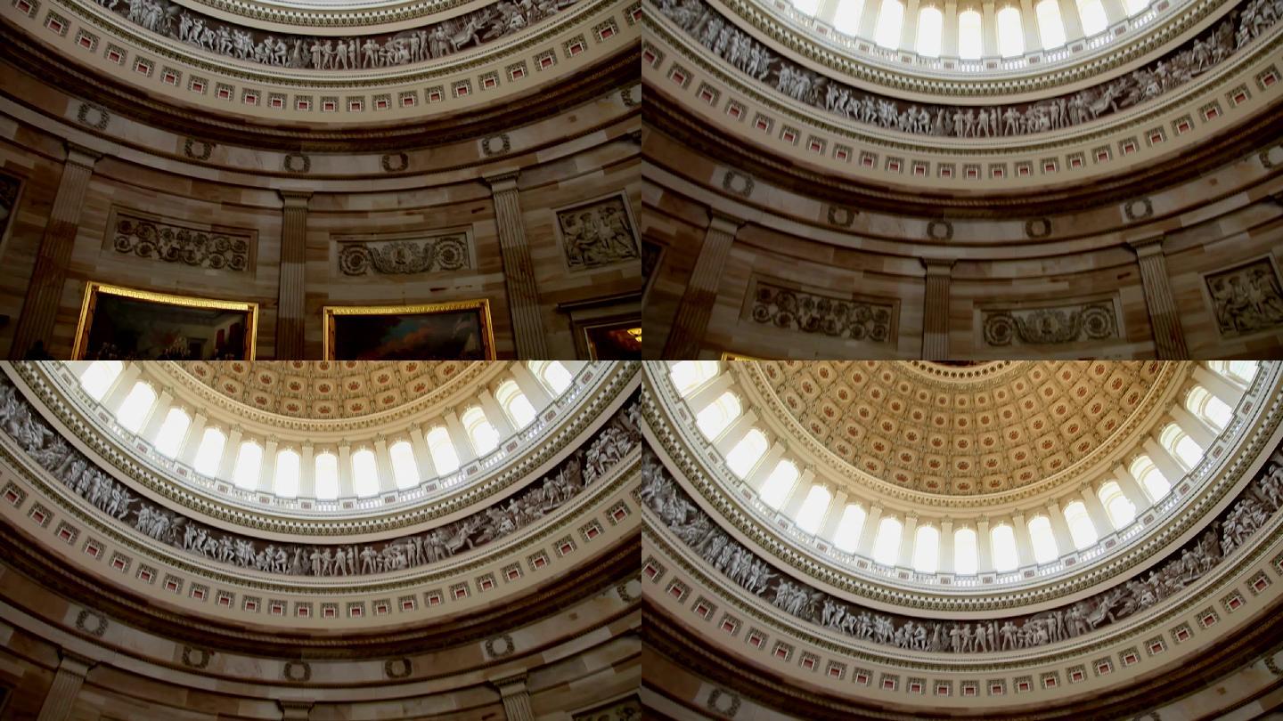 美国国会大厦圆形大厅和圆顶内部
