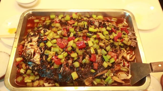 网红美食豆豉烤鱼 (2)