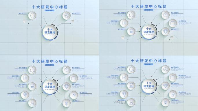 无插件十大分类简洁商务架构信息模板