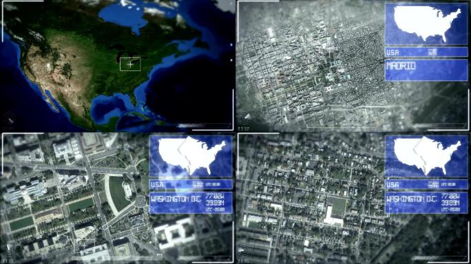 华盛顿的未来卫星图像视图