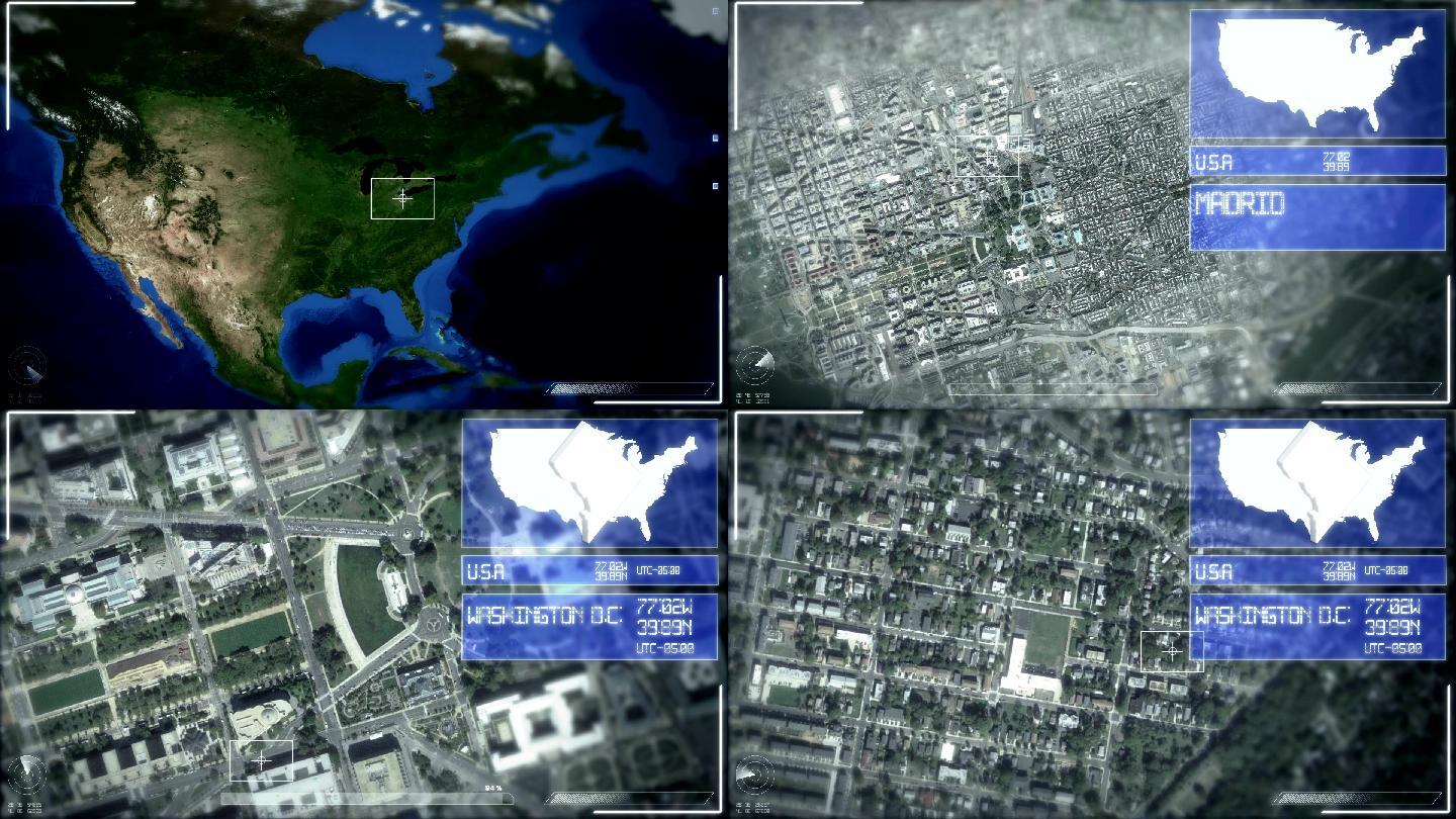 华盛顿的未来卫星图像视图