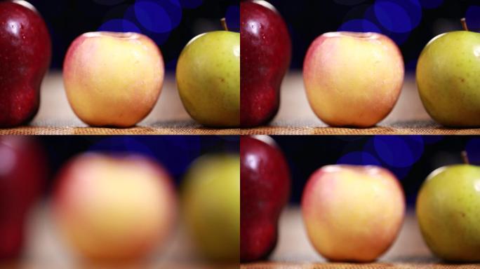 一排不同品种的苹果 (1)