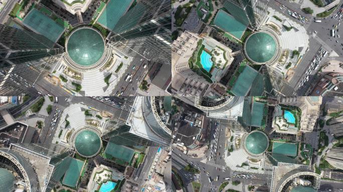 4K原素材-上海徐家汇商圈港汇恒隆广场