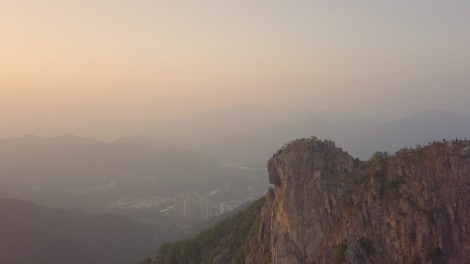 狮子山香港市鸟瞰图