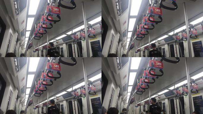 地铁扶手吊环高清视频素材
