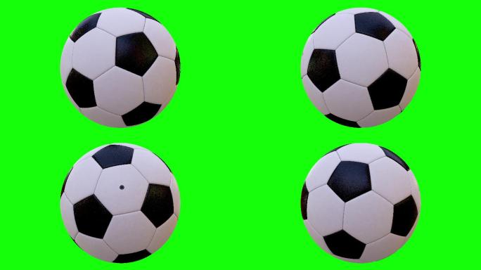 旋转的足球 绿幕视频