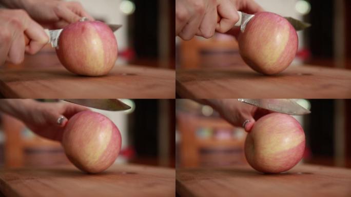 水果刀切苹果 (6)