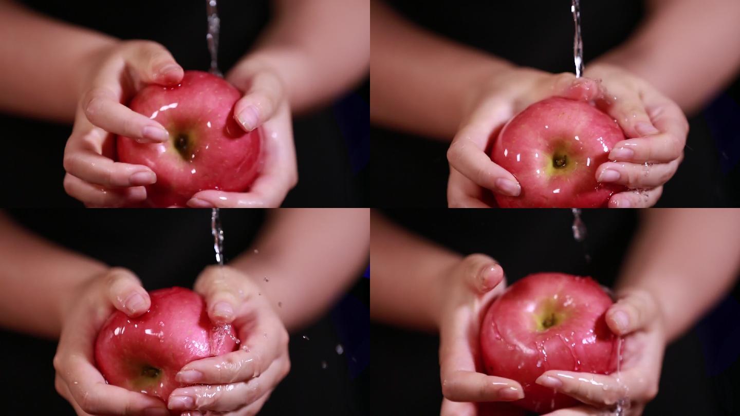 清洁剂面粉果蜡搓洗苹果 (5)