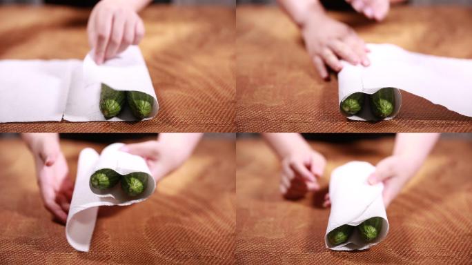 厨房纸擦拭保存黄瓜 (4)