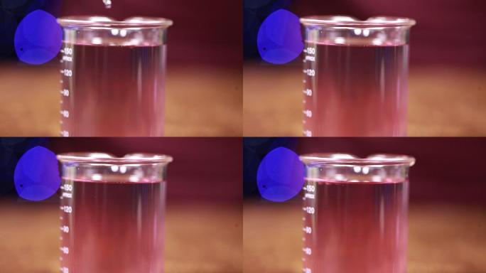 烧杯中花青素酸碱变色实验 (3)