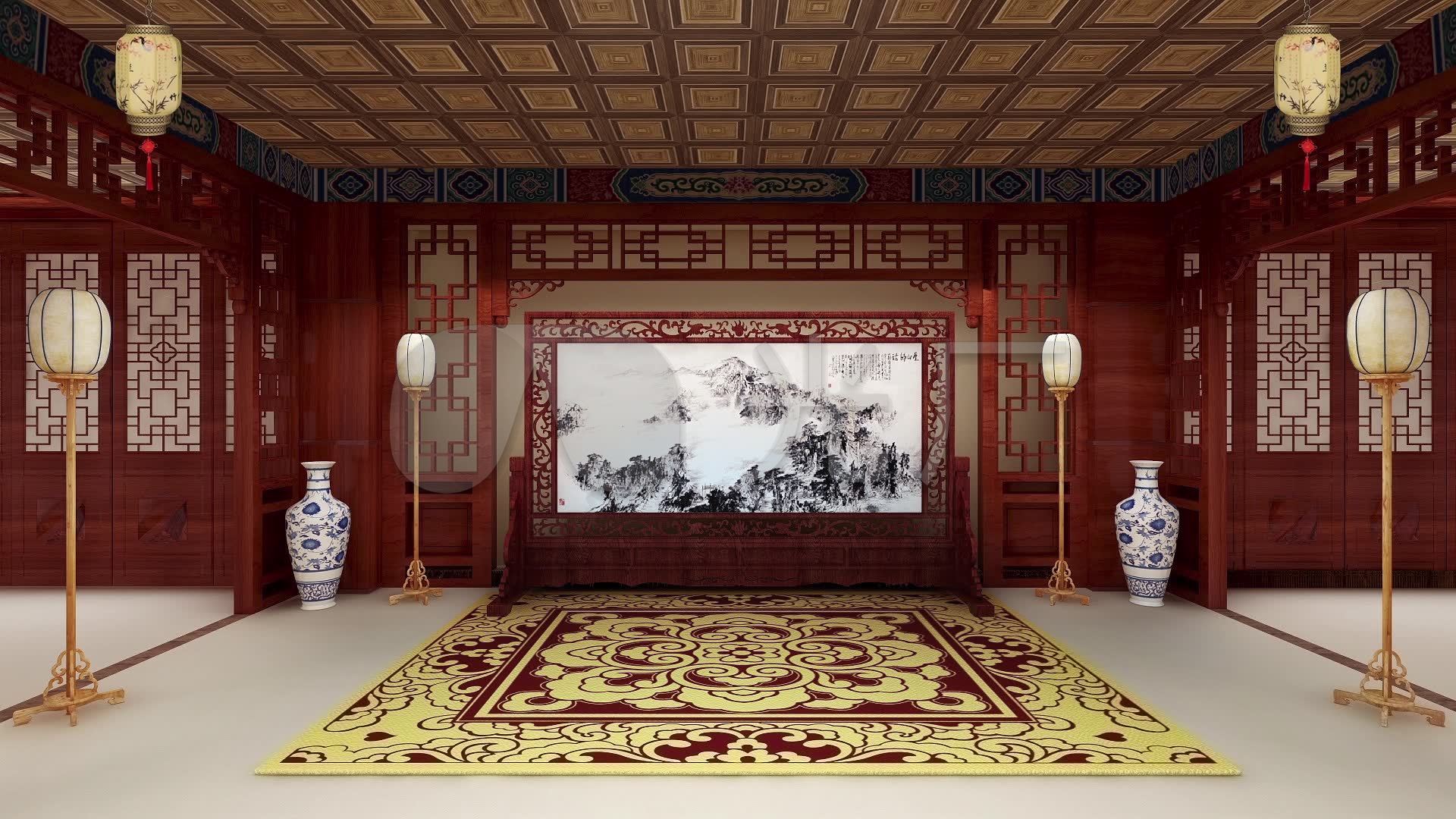 古代大厅客厅07_1920x1080_高清视频素材下载(编号:6541317)_舞台背景