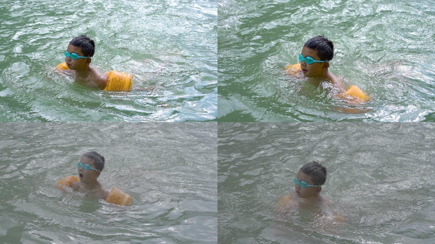 小孩学习游泳游泳气囊