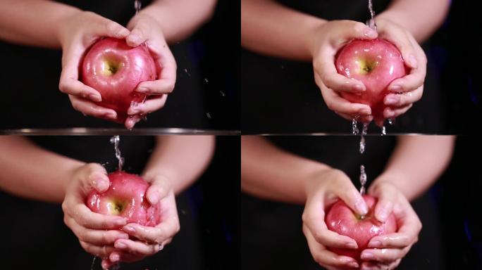 清洁剂面粉果蜡搓洗苹果 (6)