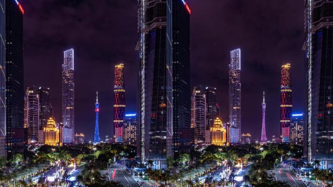 广州珠江新城花城汇延时摄影4K竖版