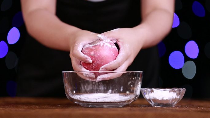 清洁剂面粉果蜡搓洗苹果 (2)