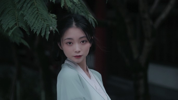 魏晋风楚楚动人美女