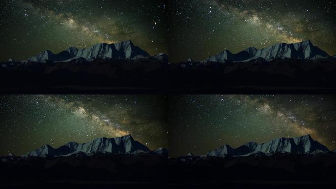 西藏圣湖纳木措念青唐古拉山夜景银河