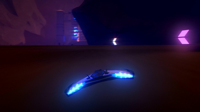3d科幻霓虹灯赛车游戏