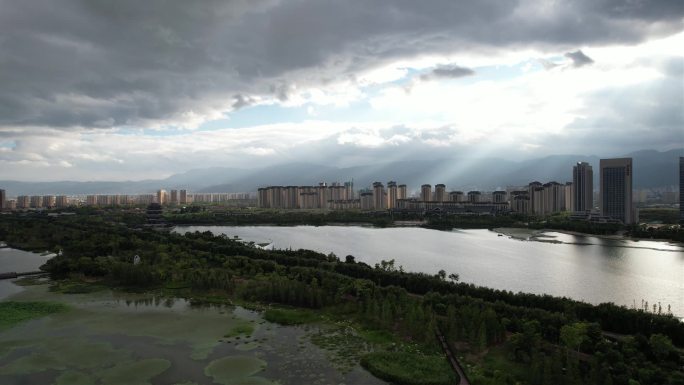 保山清华海航拍大景