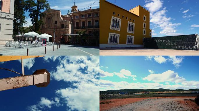 国外美丽小镇、西班牙瓦伦西亚小镇实拍