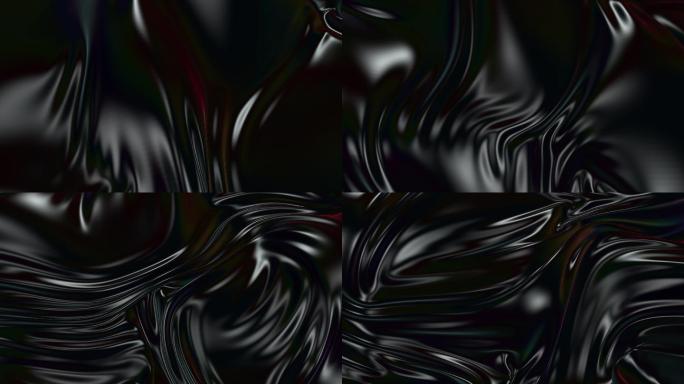 抽象黑色丝质面料抽象意境概念唯美光影光滑