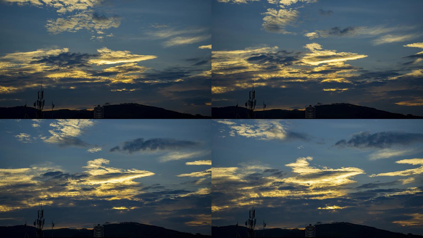 清晨天空云彩变幻