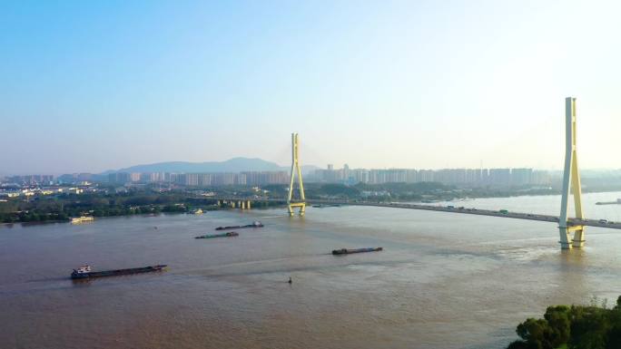 4K航拍南京长江二桥