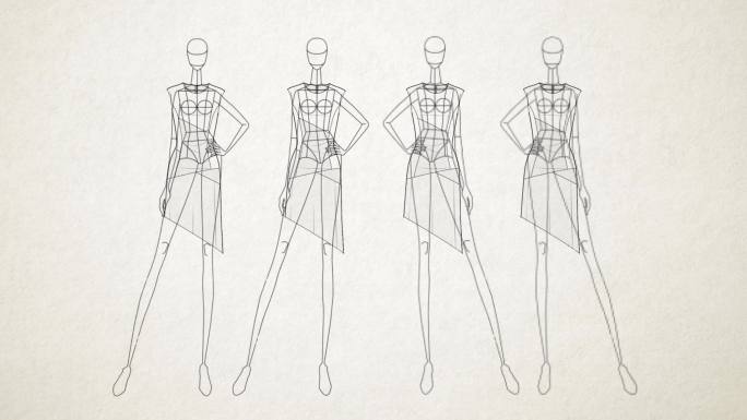 人体模特服装架的动画
