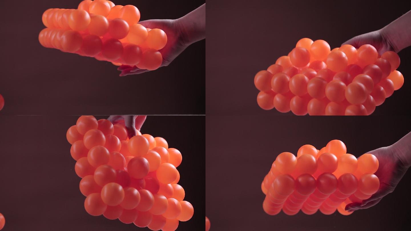 乒乓球氨基酸肽 蛋白质分子大小演示