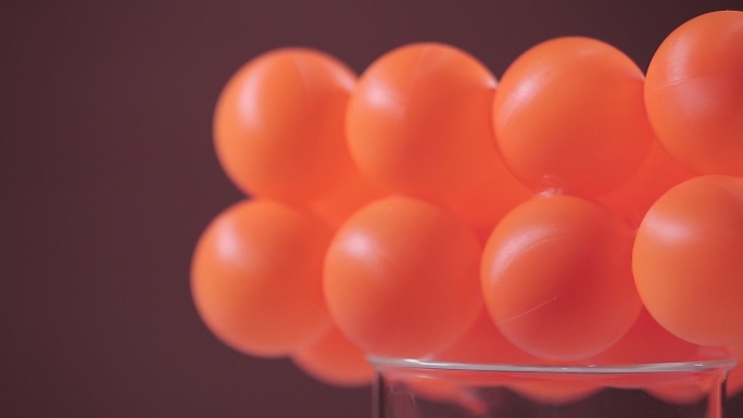 乒乓球氨基酸肽 蛋白质分子大小演示