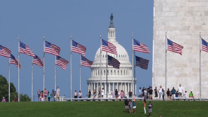 国会大厦和华盛顿纪念碑
