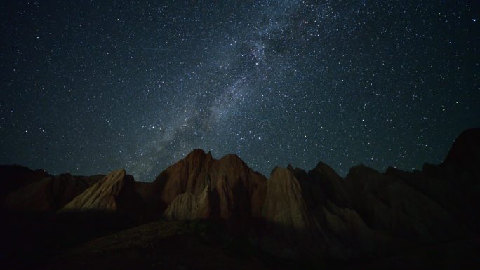 甘肃张掖外星谷地质公园星野延时摄影02