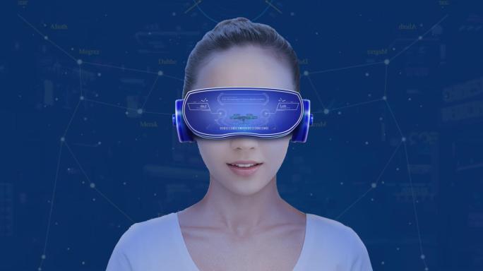 原创VR虚拟眼镜科技视频素材