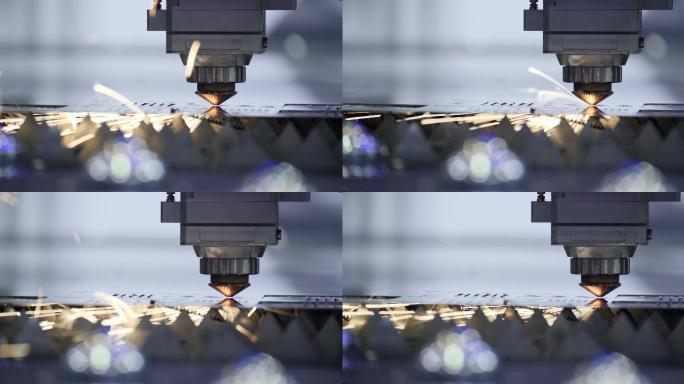 激光焊接机械技术切割特写