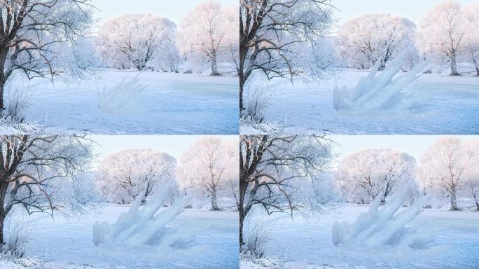 冰暴_冰锥冰刺突进冰暴特效（AE模板）