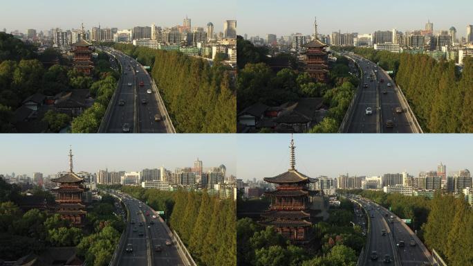 杭州中河高架望仙阁航拍9