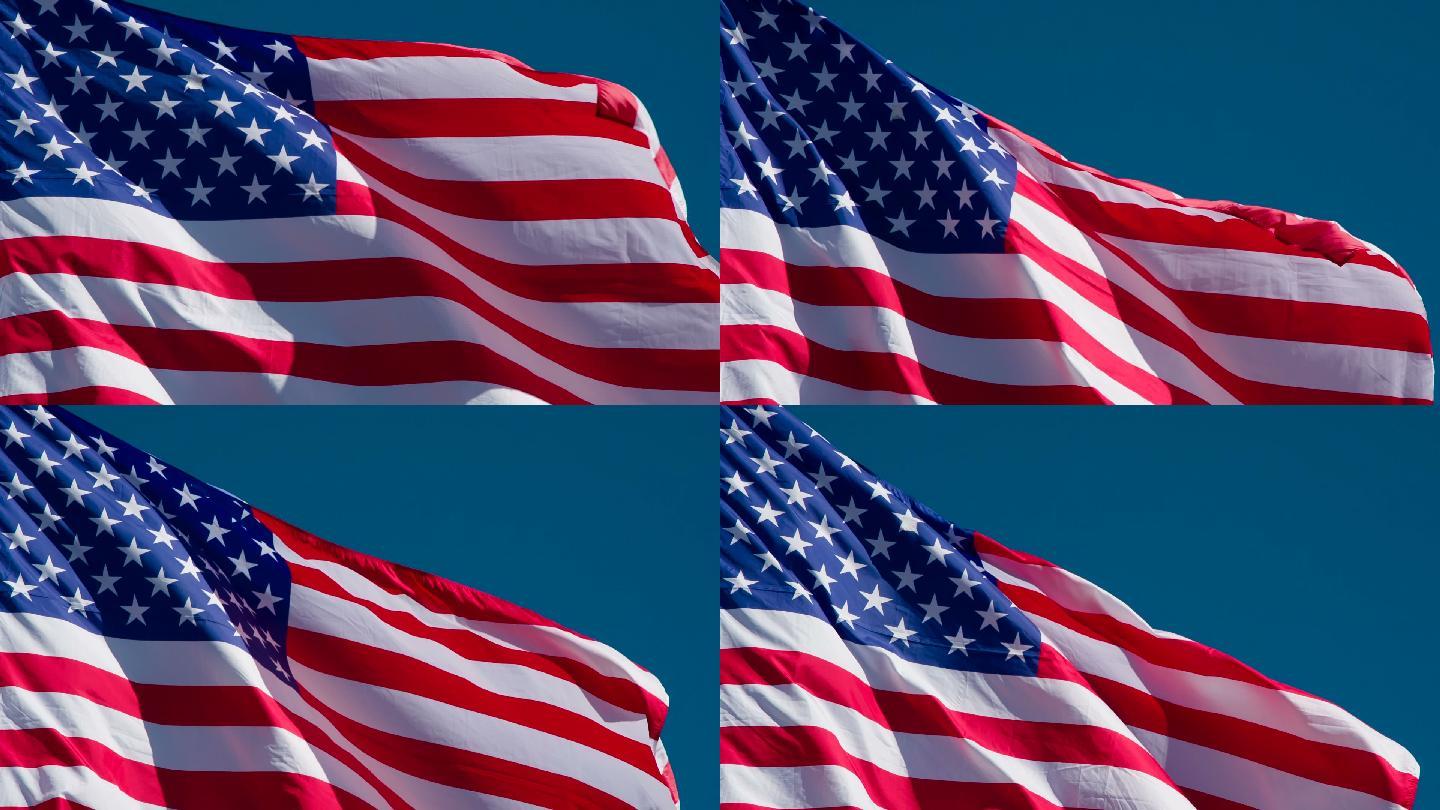 美国国旗缓缓飘扬usa视频素材飘扬