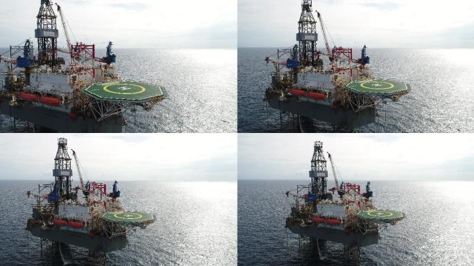 在海面上的石油生产平台