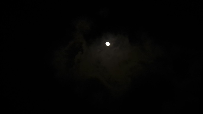 月色黑夜夜景天空