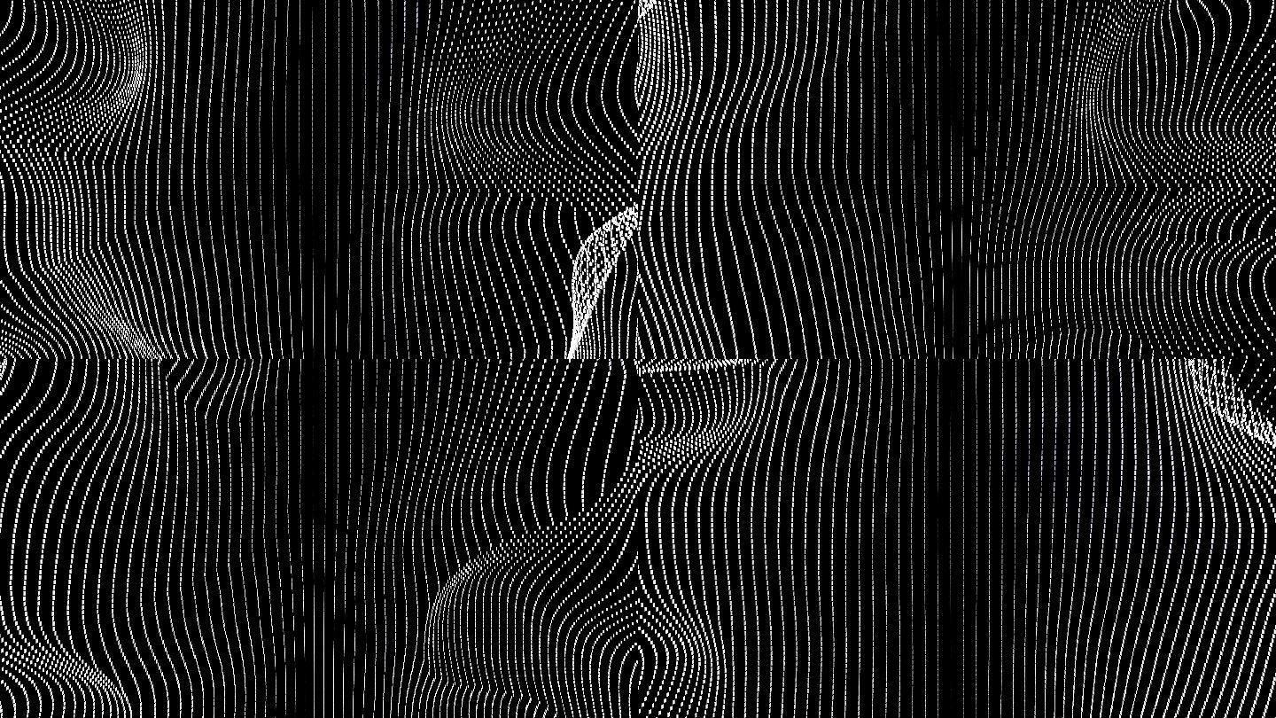 【4K时尚背景】黑白抽象线状图形炫酷流动