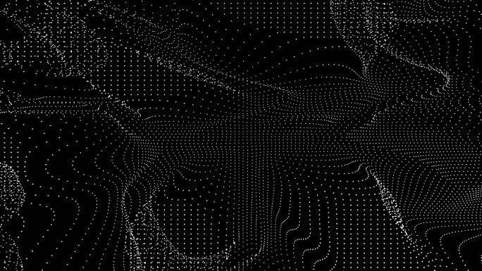 【4K时尚背景】黑白抽象点状图形炫酷暗黑