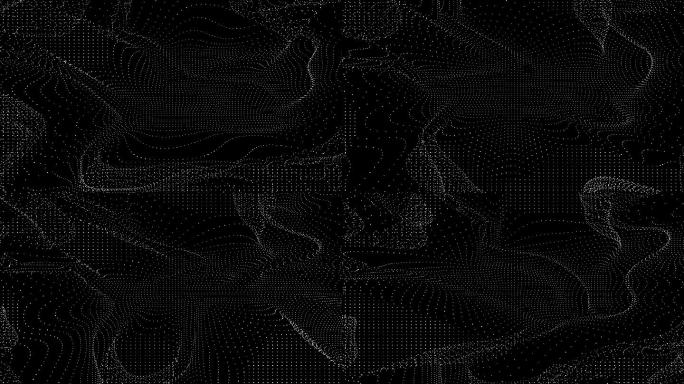 【4K时尚背景】黑白抽象点状图形炫酷暗黑