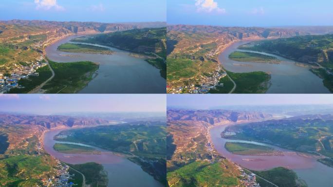 黄河河谷旅游佳县峡谷晋陕大峡谷葭芦河