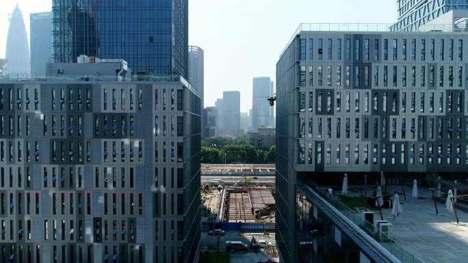 深圳 科技园 航拍 办公楼建筑城市