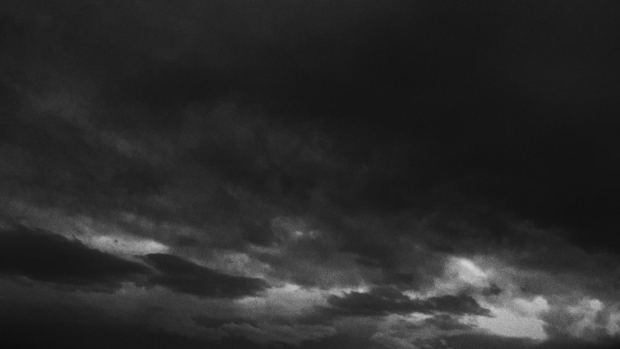 【HD天空】黑白云空压抑氛围云层魔幻意境