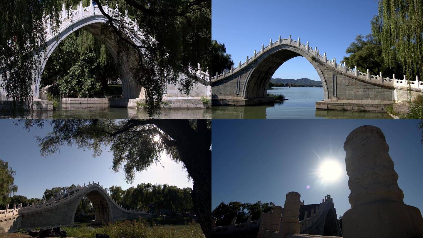 颐和园、拱桥、石桥、湖水、湖面