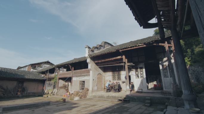 四川农村的一个古老的院子