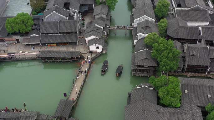 乌镇古镇小桥流水宣传片素材