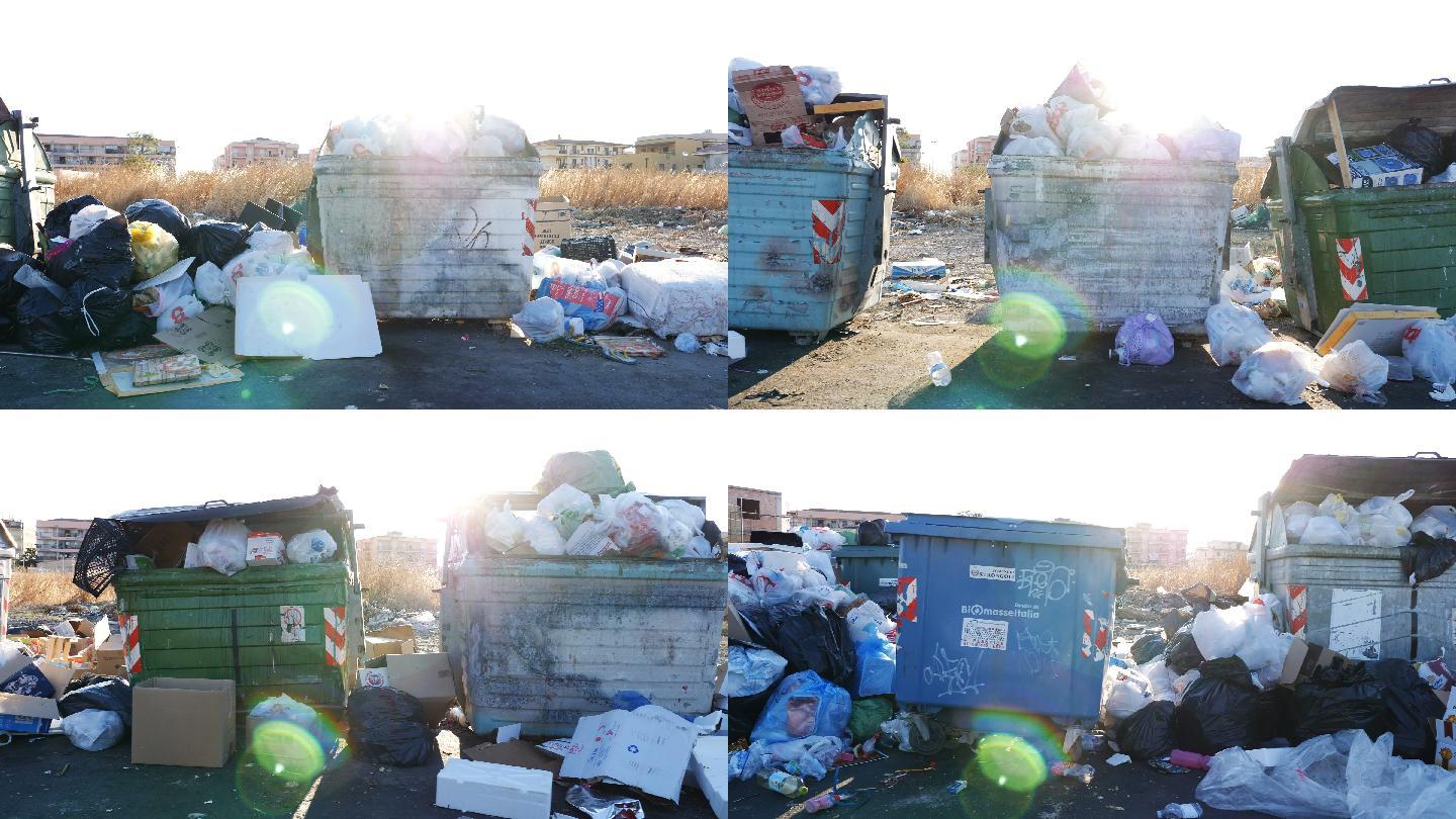 街道上的废弃垃圾：退化、污染、危险